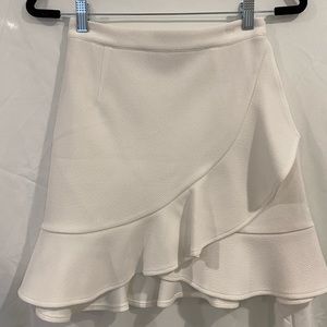 Lovers + Friends white ruffle skirt